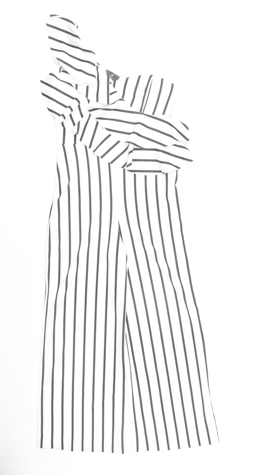 Stylewise Women's Striped Wide-Leg Jumpsuit Size 10