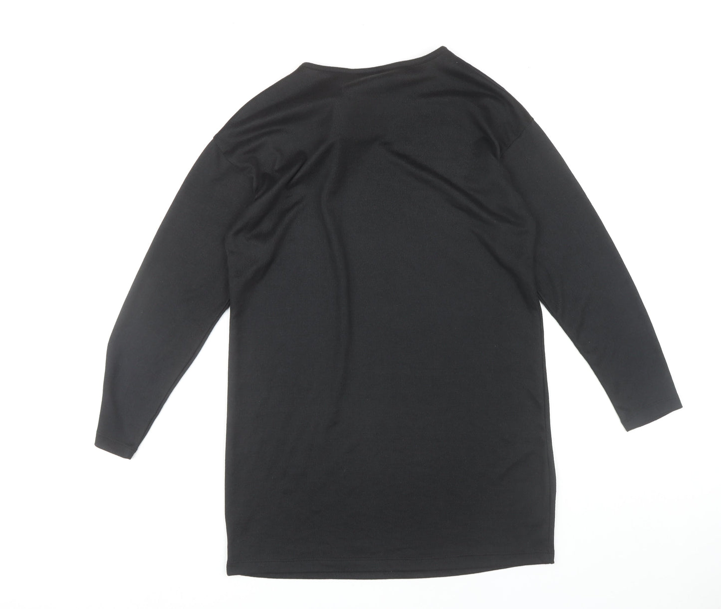 Tu Women's Black Long Sleeve Top Size 10 with Rhinestones