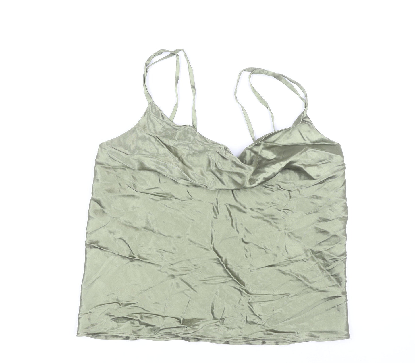 George Women's Green Satin Camisole Tank Top Size 12