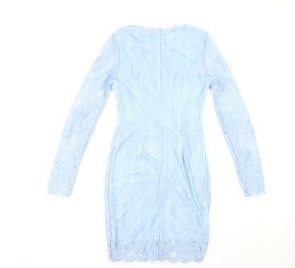 Missguided Blue Lace Dress, Size 8, Women, New