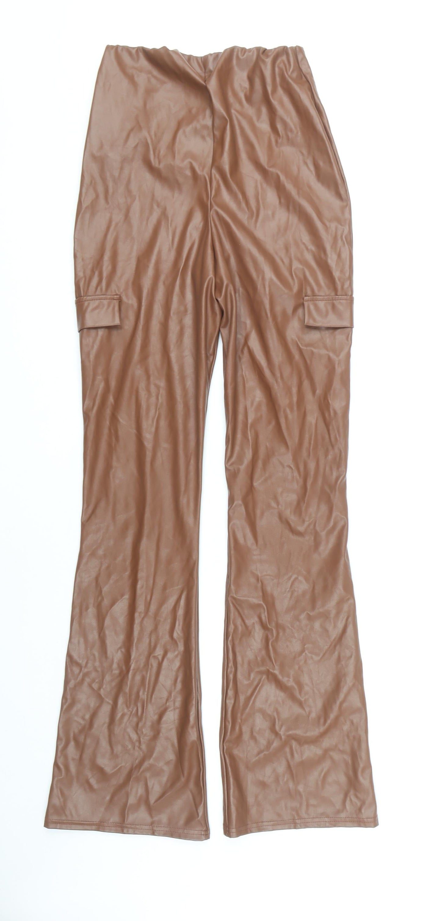 Womens UK Size 6 PRETTYLITTLETHING Regular Fit  Brown Trousers