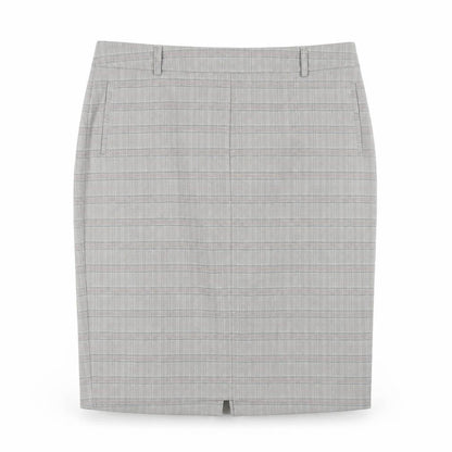 Front view of Marks & Spencer Grey Checked Pencil Skirt, size 22