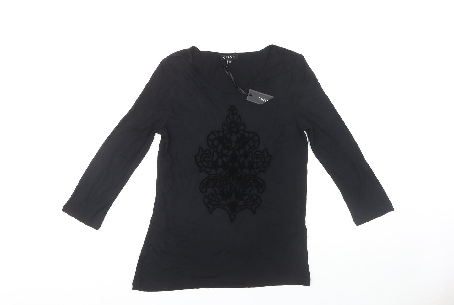 Caroll Women's Black Viscose Blouse Size 14
