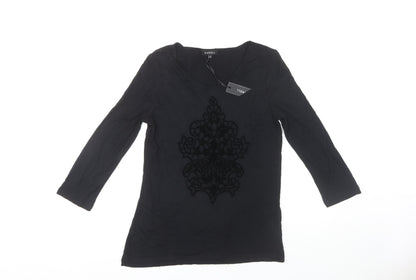 Caroll Women's Black Viscose Blouse Size 14