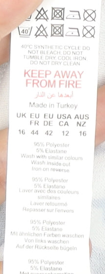 Boohoo Women's Blue Floral Bodycon Midi Dress Size 16