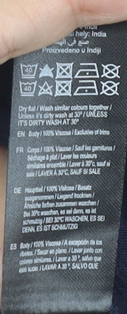 F&F Women's Blue Wide-Leg Trousers Size 14