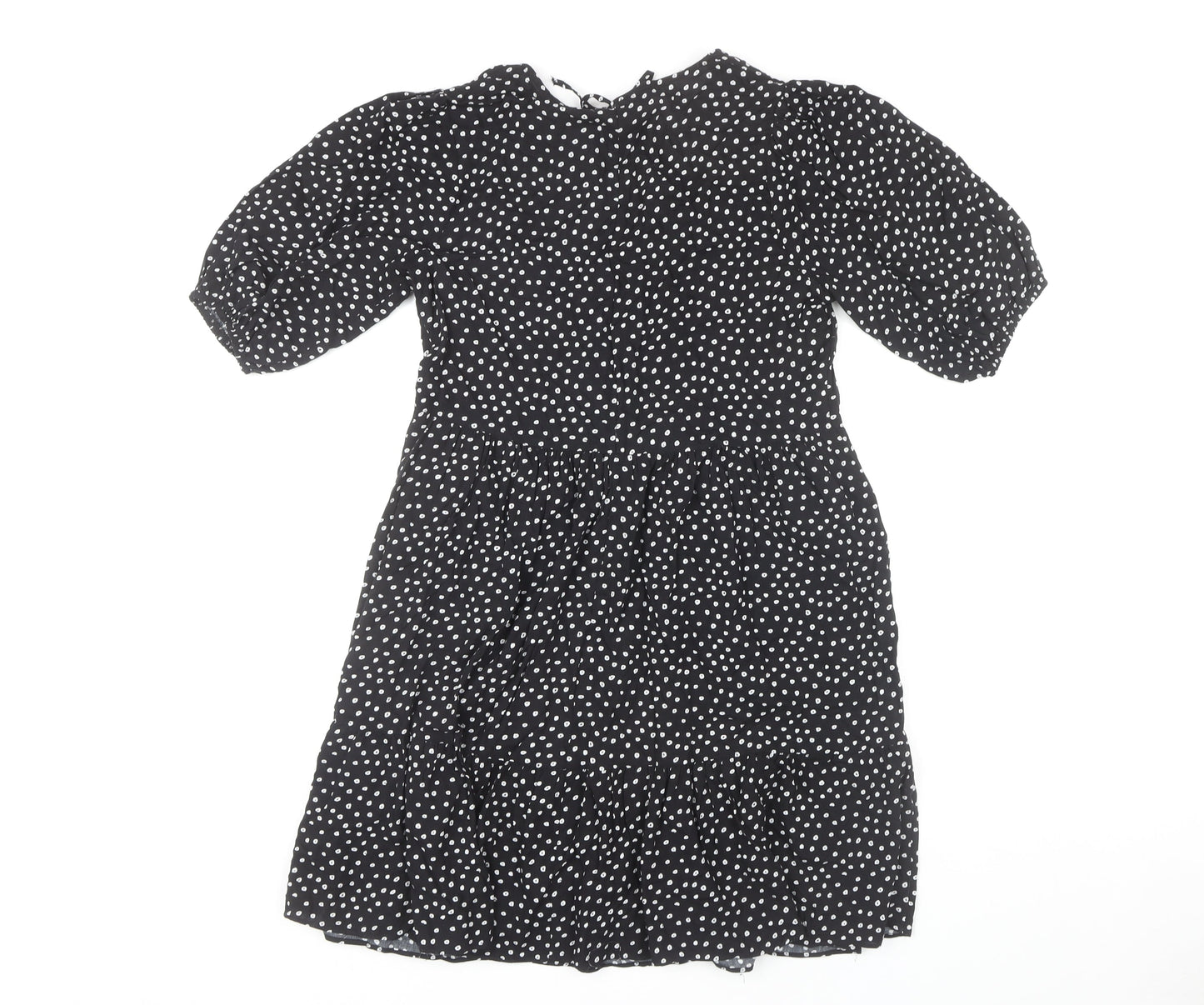 Papaya Women's Black Polka Dot A-Line Dress Size 10