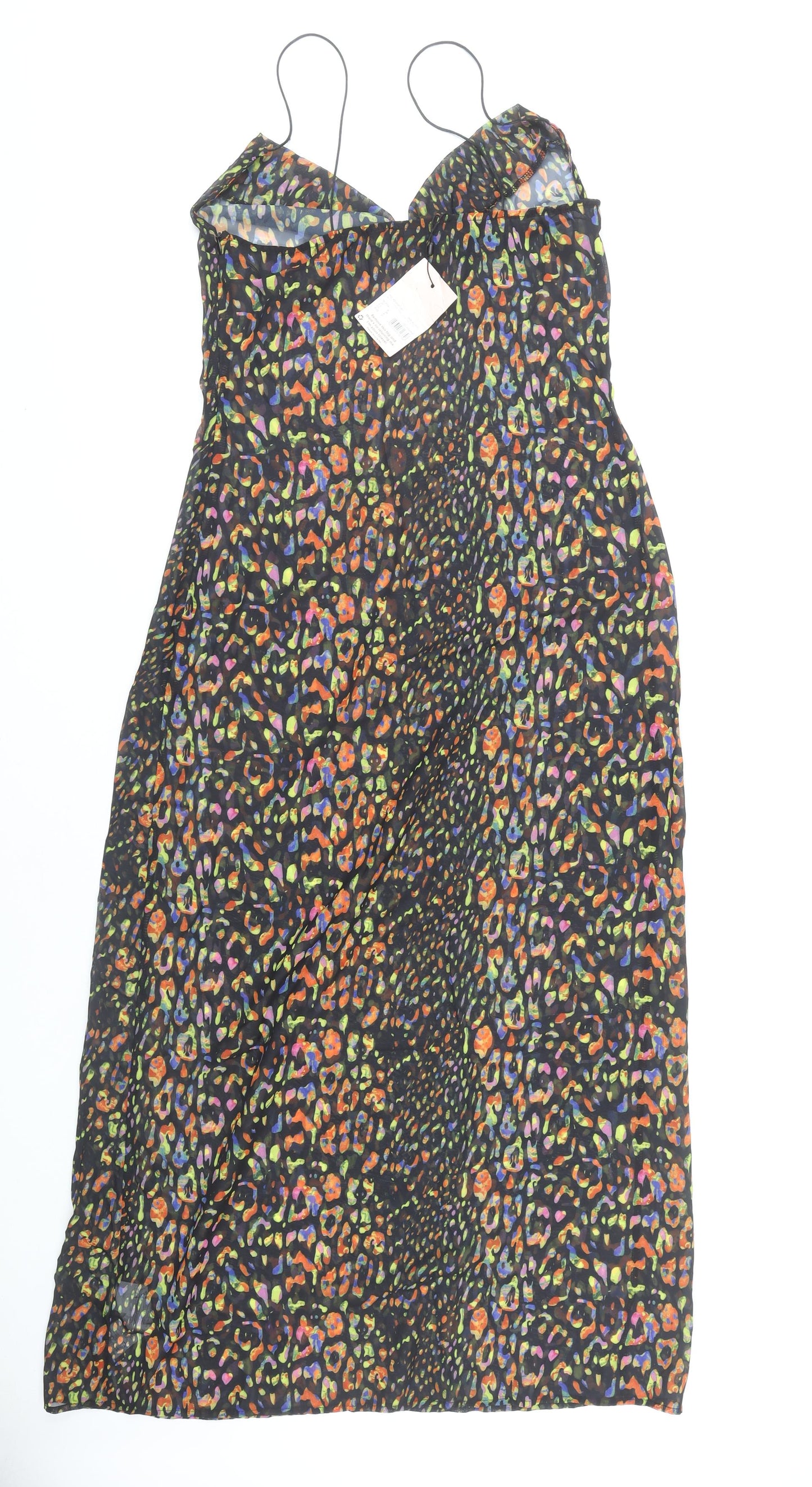 Missguided Women's Multicoloured Slip Dress Size 8