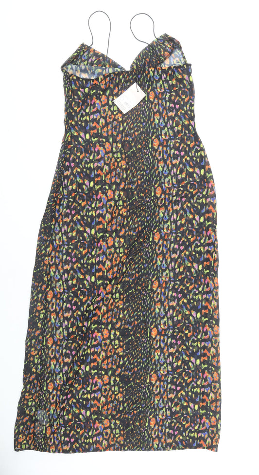 Missguided Women's Multicoloured Slip Dress Size 8