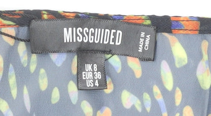 Missguided Women's Multicoloured Slip Dress Size 8