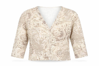 Womens UK Size 14 AMARANTO Beige Cardigan Jumper