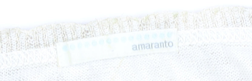 Amaranto Women's Beige Paisley Cardigan Size 14