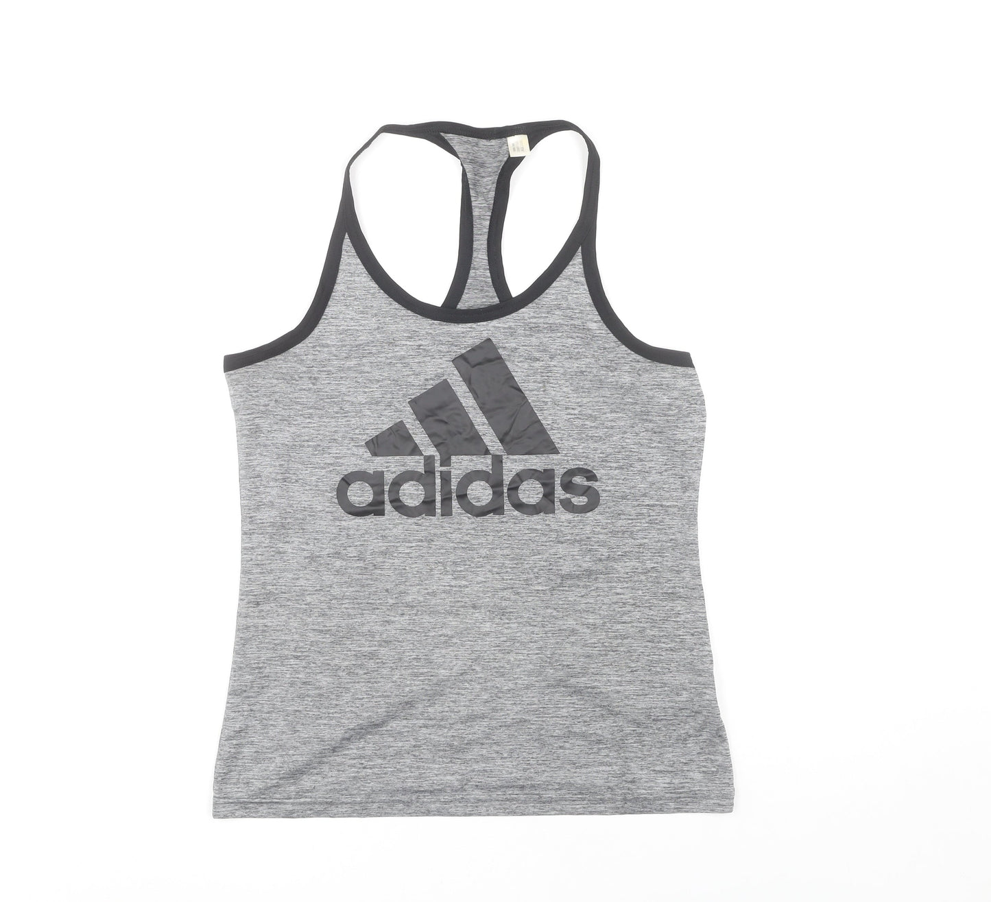 Adidas Women's Grey Racerback Tank, Size S, Athletic Fit