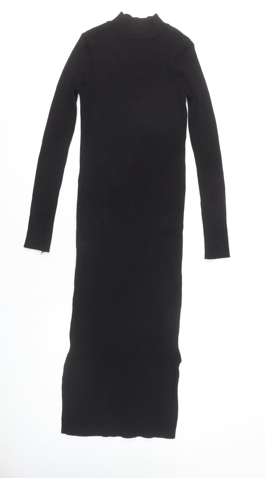 New Look Black Midi Sheath Dress, Size 12, Women's