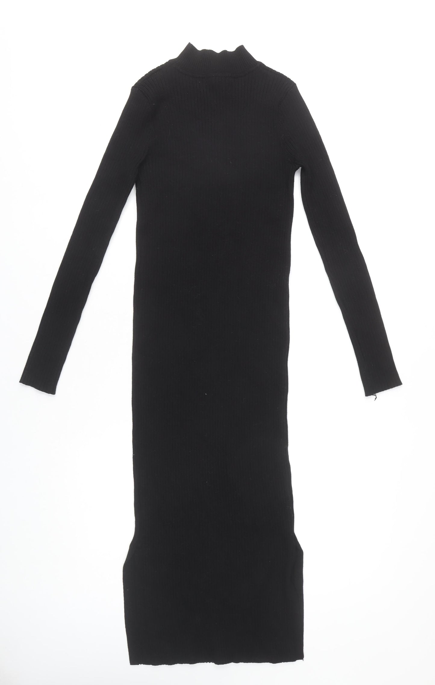 New Look Black Midi Sheath Dress, Size 12, Women's