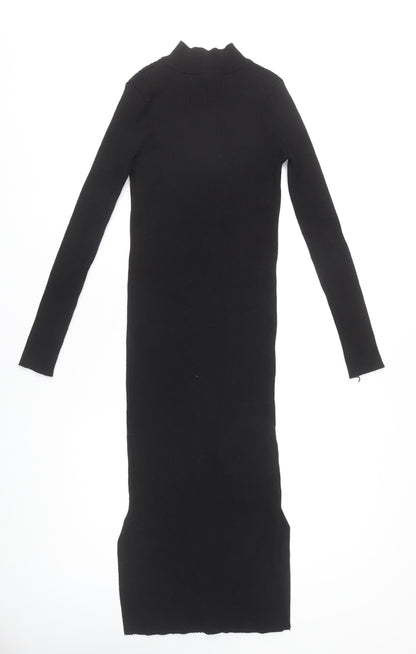 New Look Black Midi Sheath Dress, Size 12, Women's