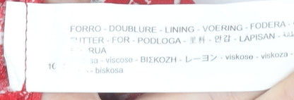 Bershka Women's Red Floral Playsuit, Size 12