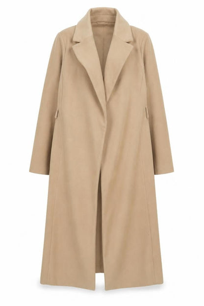 New Look Women's Beige Long Overcoat, Size 12