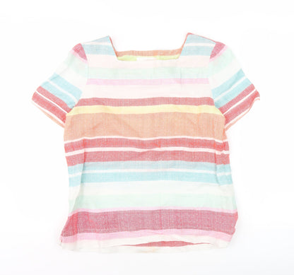 John Lewis Women's Multicoloured Linen Blouse