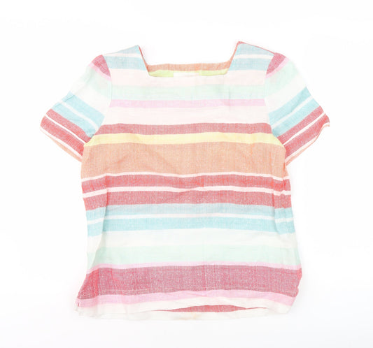 John Lewis Women's Multicoloured Linen Blouse