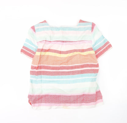 John Lewis Women's Multicoloured Linen Blouse