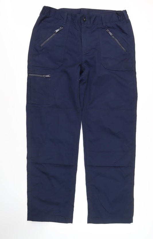 Regatta Men's Blue Cargo Trousers, Size L, Workwear