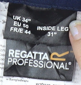 Regatta Men's Blue Cargo Trousers, Size L, Workwear