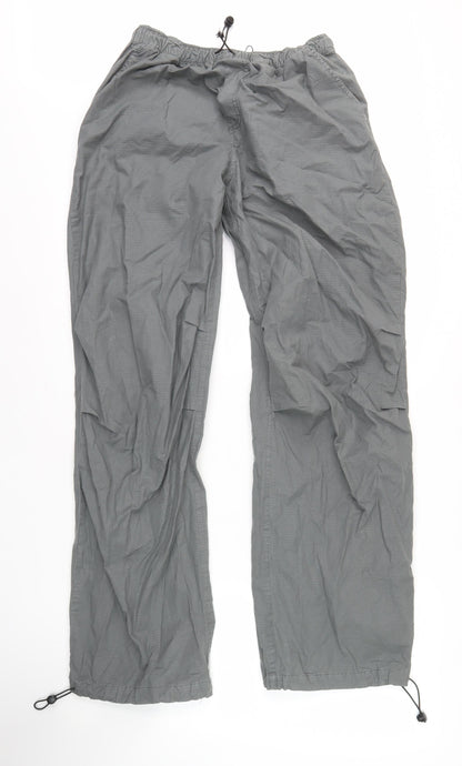 Womens UK Size 8 Zara Relaxed Fit Cargo Grey Trousers