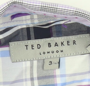 Ted Baker Men's Purple Check Shirt Size M