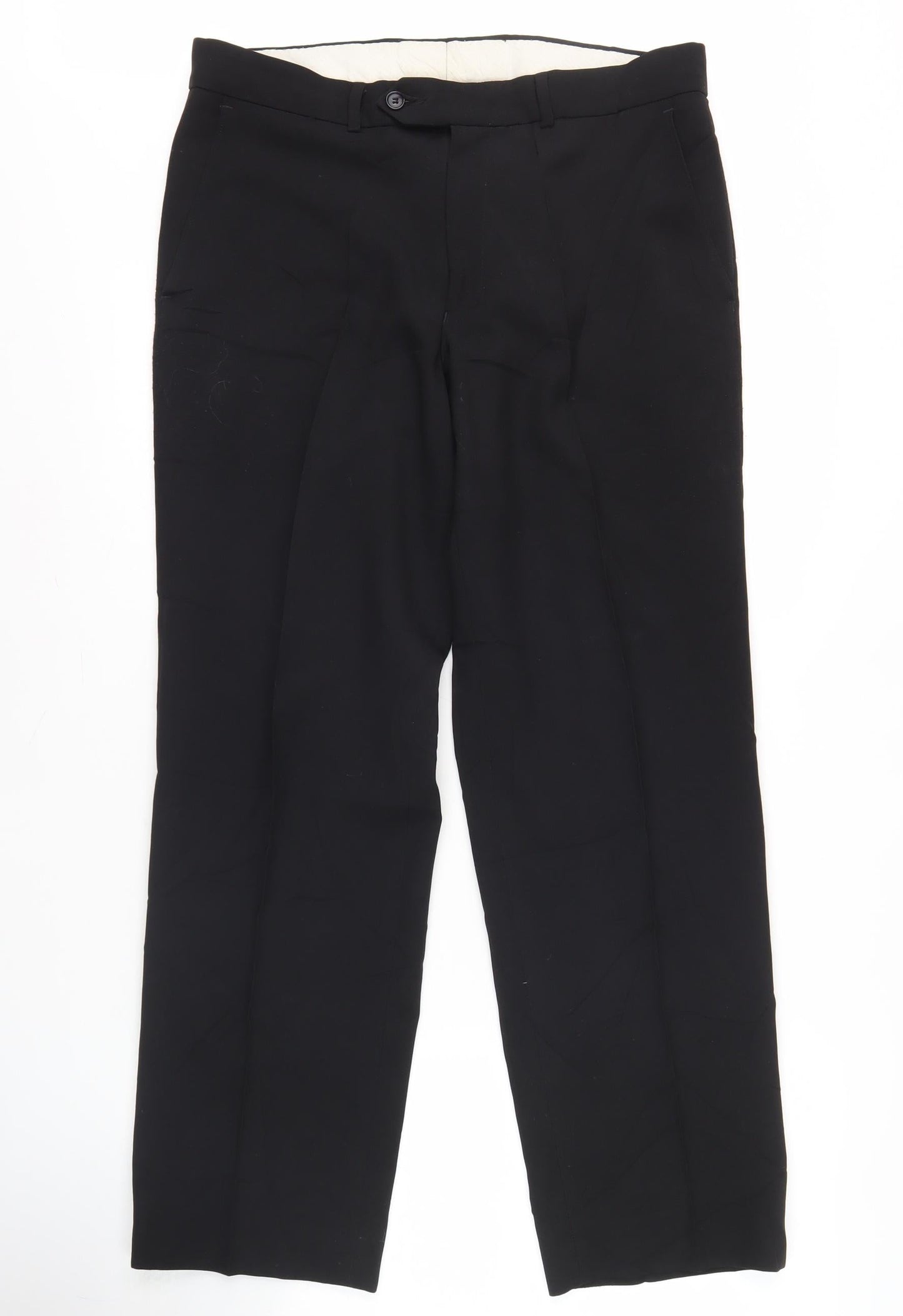 Moss Men's Black Dress Pants 34 Short Formal