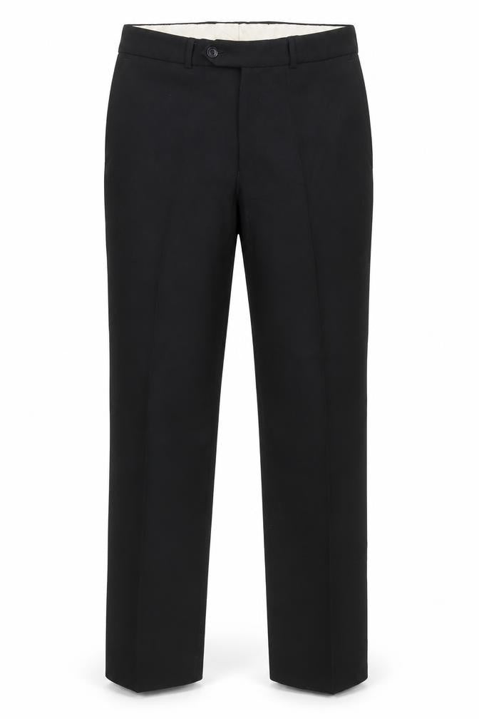 Mens UK Size 34 Short Moss  Dress Pants Black Trousers