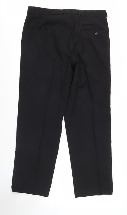 Moss Men's Black Dress Pants 34 Short Formal