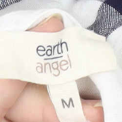 Earth Angel Women’s White Check Shift Dress M