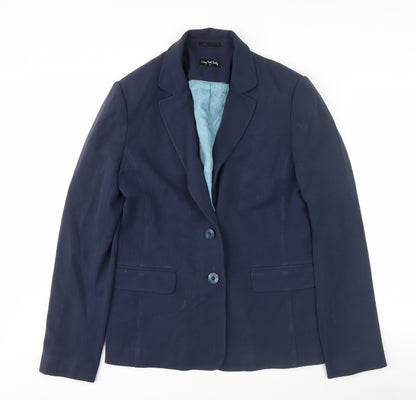 Long Tall Sally Women's Blue Blazer, Size 14 Tall