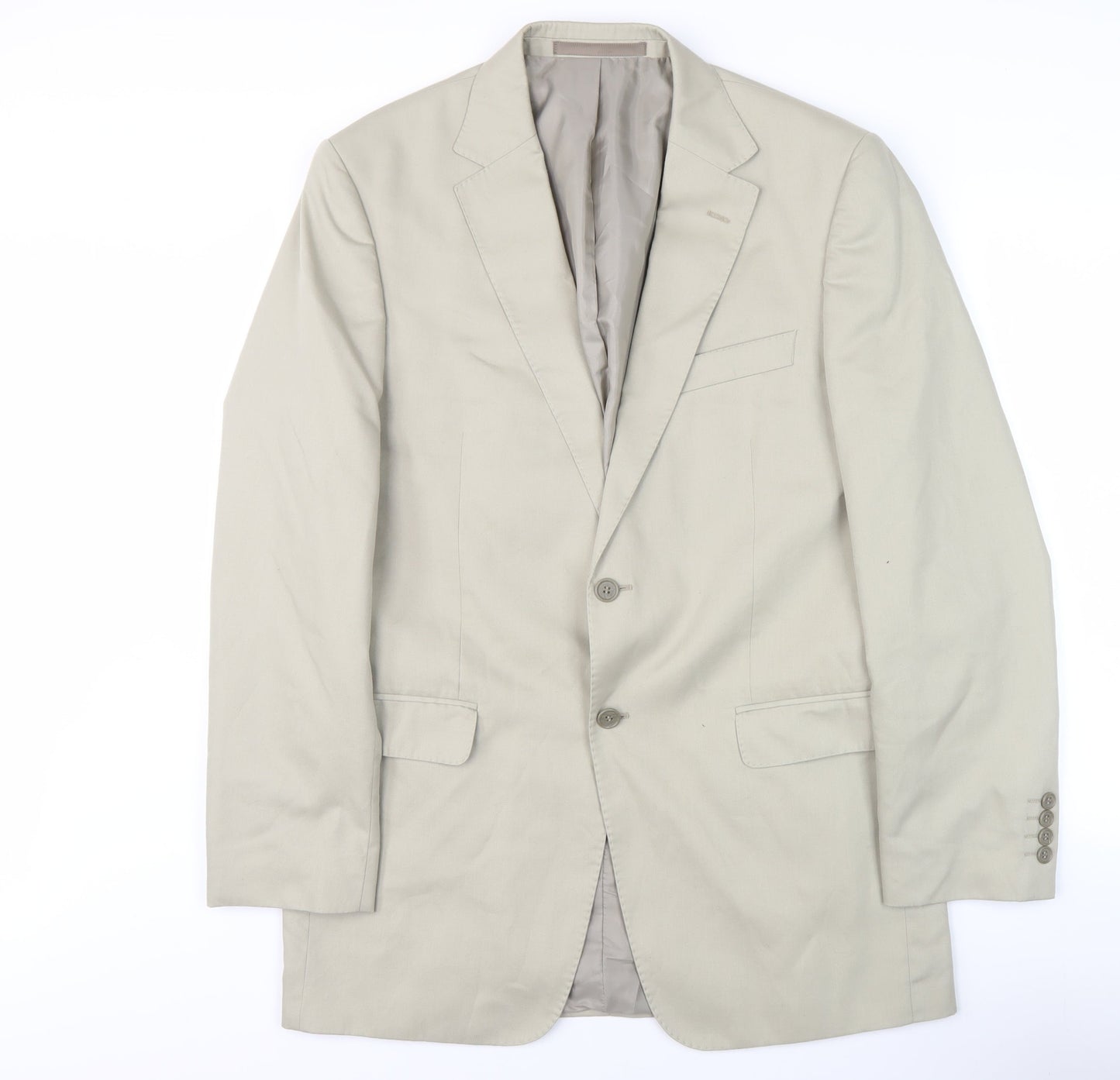Mens UK Size 40 Marks and Spencer Regular Beige Suit Jacket