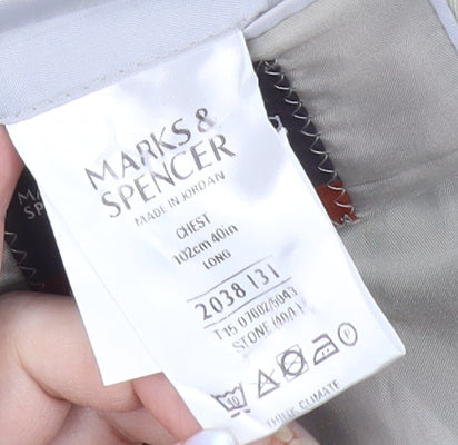 Mens UK Size 40 Marks and Spencer Regular Beige Suit Jacket