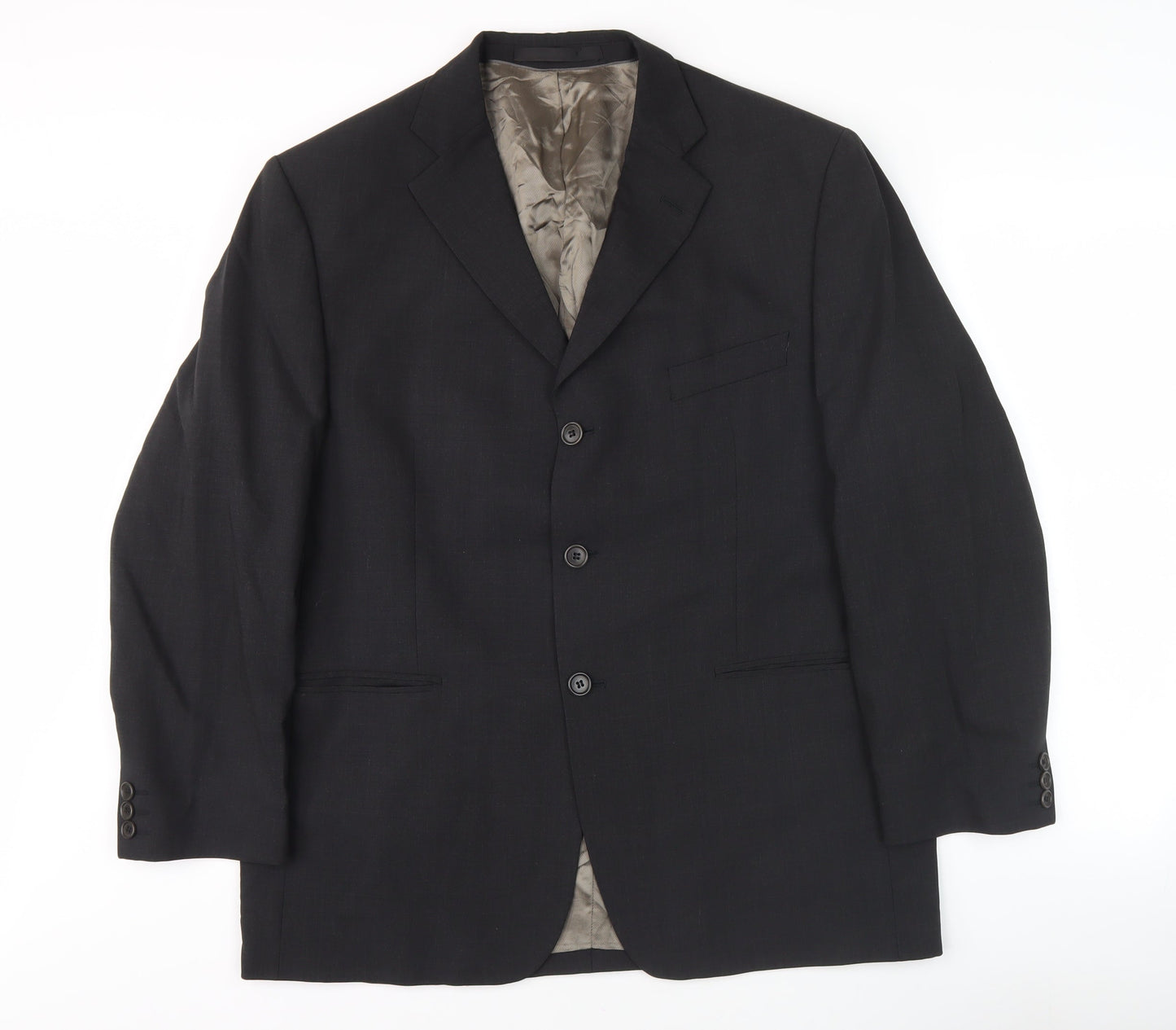 Marks and Spencer Men's Charcoal Wool Blazer, Size 42