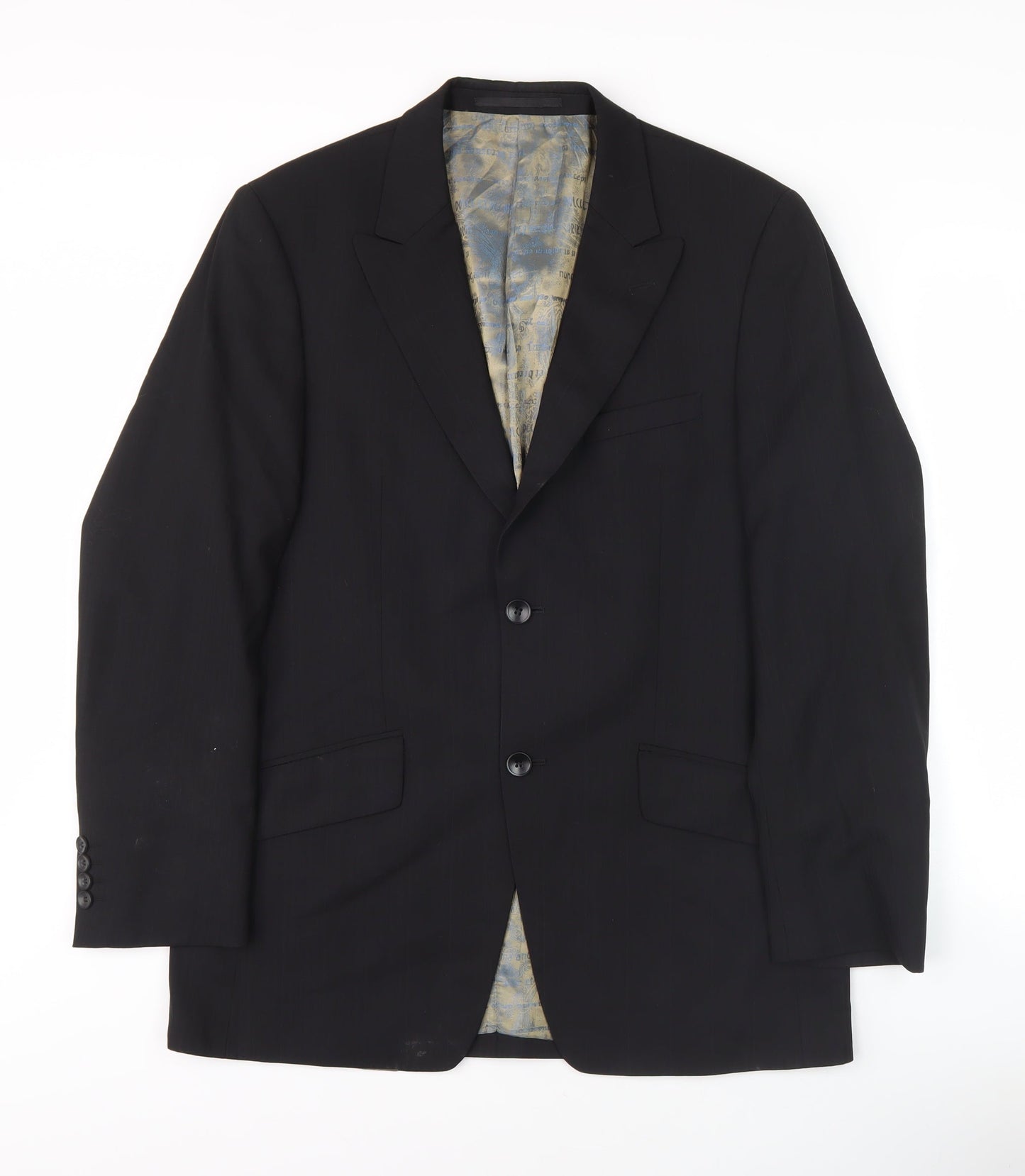 Mens UK Size 38 Remus Uomo Regular Black Suit Jacket