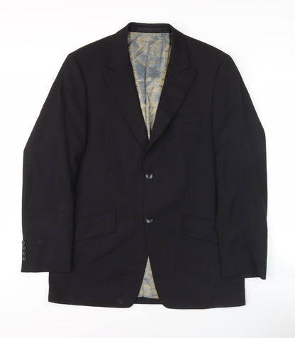 Mens UK Size 38 Remus Uomo Regular Black Suit Jacket