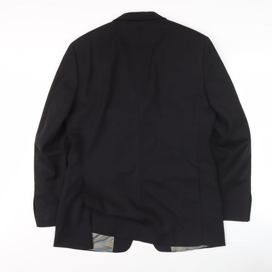 Mens UK Size 38 Remus Uomo Regular Black Suit Jacket