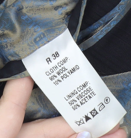 Mens UK Size 38 Remus Uomo Regular Black Suit Jacket