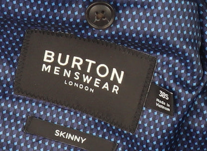 Mens UK Size 38 Burton Regular Blue Suit Jacket