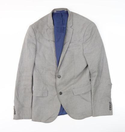 River Island Men's Grey Blazer Jacket, Size M