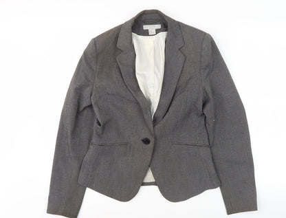 H&M Women's Grey Blazer, Size 10, Regular Fit