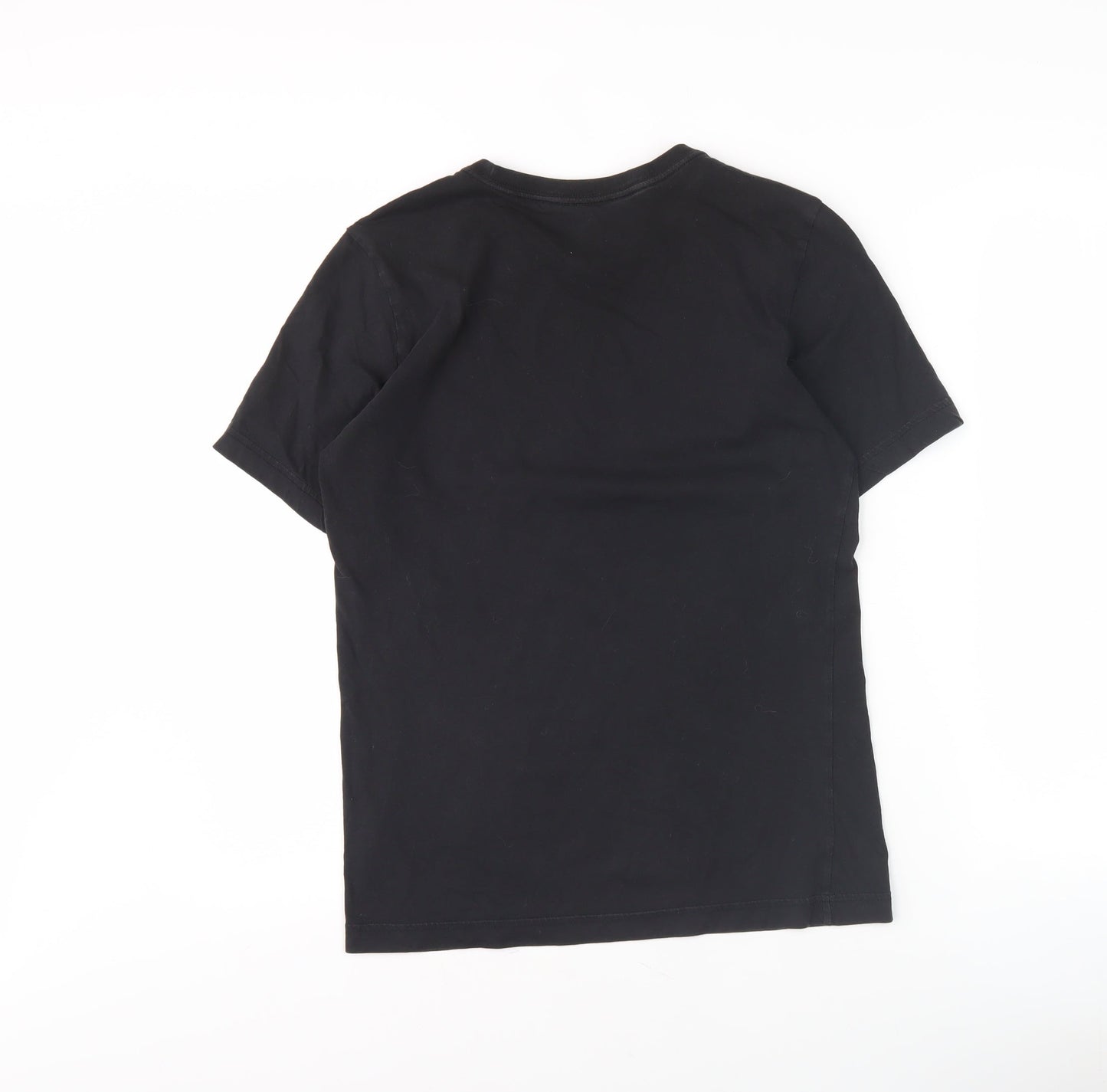 Adidas Boys Black T-Shirt 13-14 Years Logo Graphic