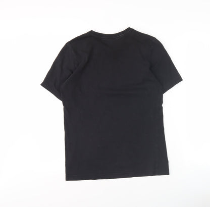 Adidas Boys Black T-Shirt 13-14 Years Logo Graphic
