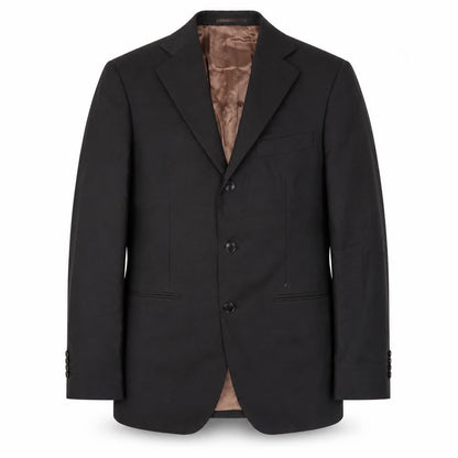 Front view of Sarto Men's Brown Wool Suit Jacket M Single-Breasted