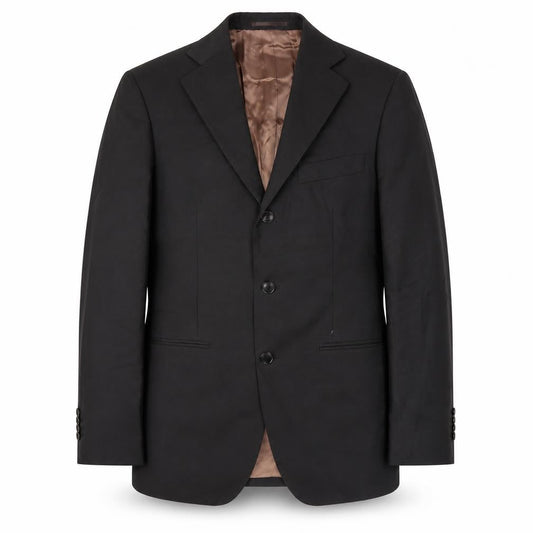Front view of Sarto Men's Brown Wool Suit Jacket M Single-Breasted