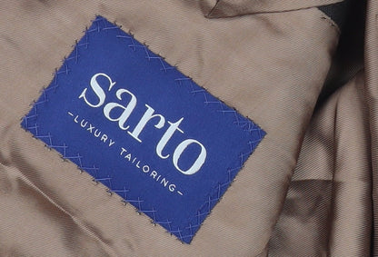 Sarto Men's Brown Wool Suit Jacket M Single-Breasted