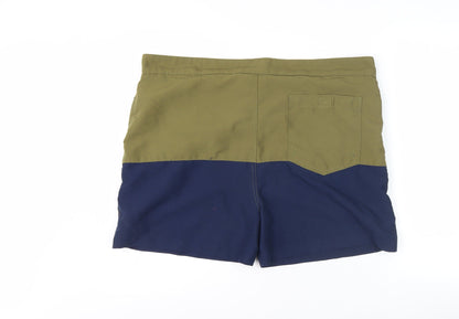 Pierre Cardin Men's XL Green Colourblock Board Shorts